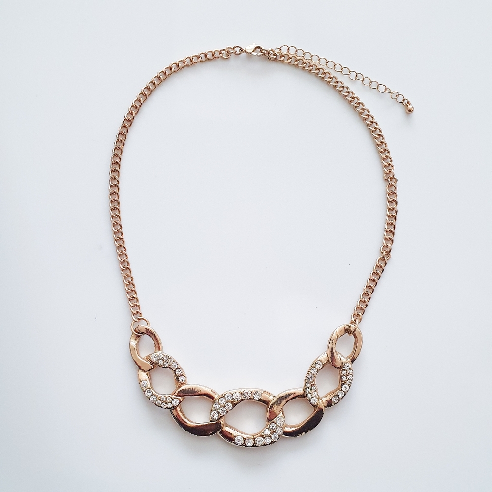 Diamond and Gold Statement Necklace